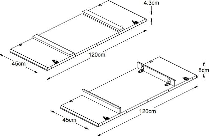 Bubbel iläggsskiva 45 x 120 cm oljad ek - Oljad ek - Products - Möbler - Bord & matgrupp - Bordstillbehör - Illäggsskiva