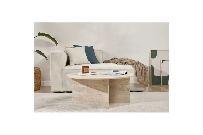 Boro Soffbord 90 cm - Beige - Products - Möbler - Bord & matgrupp - Soffbord