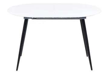Castellana Matbord Förlängningsbart 120-160x80 cm - Vit/Svart - Products - Möbler - Bord & matgrupp - Matbord & köksbord