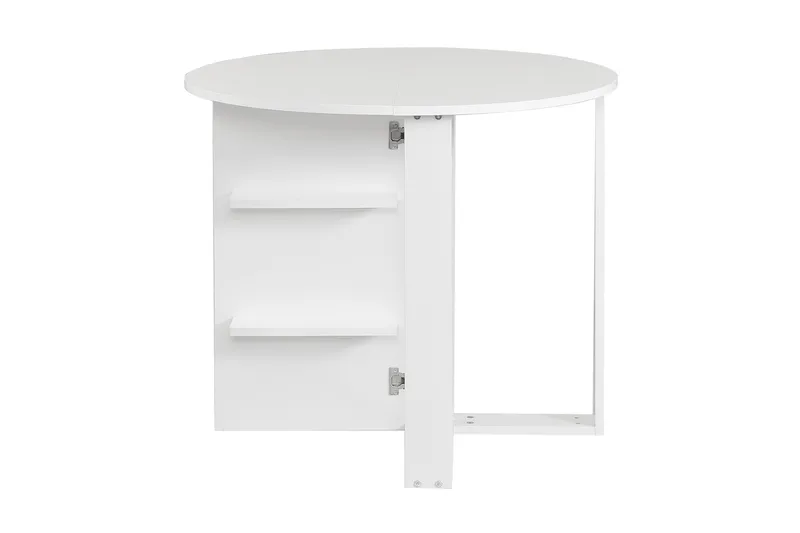 Comfortale Matbord Runt Hopfällbart, Vit