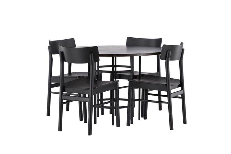 Copenhagen Matgrupp + 4 stolar - Svart/Mocca - Products - Möbler - Bord & matgrupp - Matgrupp