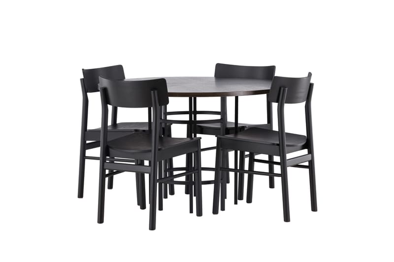 Copenhagen Matgrupp + 4 stolar - Svart/Mocca - Products - Möbler - Bord & matgrupp - Matgrupp