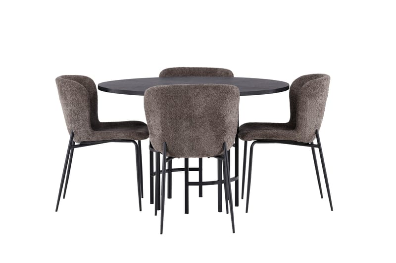 Copenhagen Matgrupp 115 cm Rund med 4 Modesto stolar - Beige - Products - Möbler - Bord & matgrupp - Matgrupp