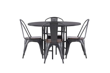Copenhagen Matgrupp 115 cm Rund med 4 Tempe stolar - Svart - Products - Möbler - Bord & matgrupp - Matgrupp
