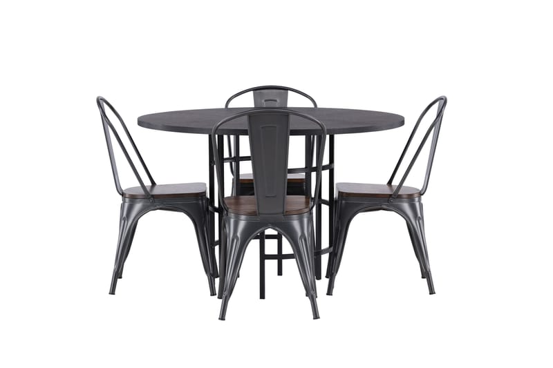 Copenhagen Matgrupp 115 cm Rund med 4 Tempe stolar - Svart - Products - Möbler - Bord & matgrupp - Matgrupp