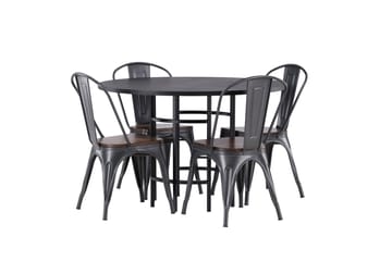 Copenhagen Matgrupp 115 cm Rund med 4 Tempe stolar - Svart - Products - Möbler - Bord & matgrupp - Matgrupp