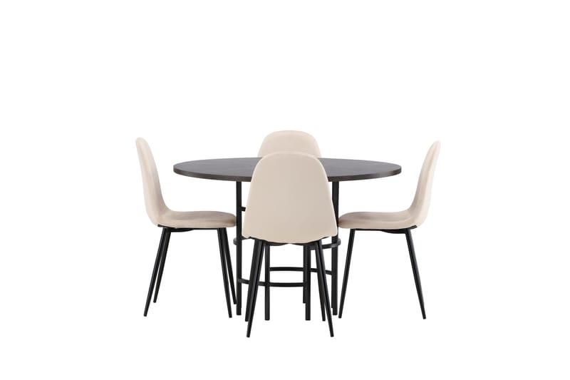Copenhagen Matgrupp 115 cm Rund med 4 Polar stolar - Beige - Products - Möbler - Bord & matgrupp - Matgrupp