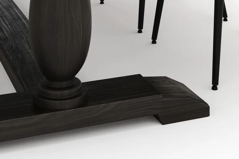 Dijon Matgrupp 200x100cm med 4 Alsarp Matstolar - Brun - Products - Möbler - Bord & matgrupp - Matgrupp