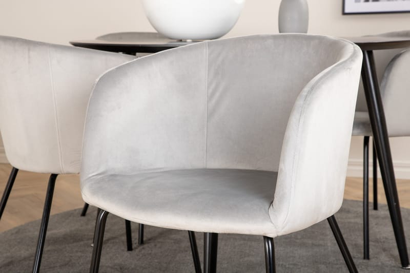 Dipp Matgrupp 115 cm Rund med 4 Berit stolar - Svart - Products - Möbler - Bord & matgrupp - Matgrupp