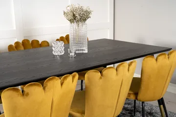 Dipp Matgrupp 180 cm Rektangul är med 6 Limhamn stolar - Svart/Guld - Products - Möbler - Bord & matgrupp - Matgrupp