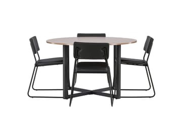 Durango Matgrupp 120 cm Rund med 4 Kenth Stolar - Valnöt - Products - Möbler - Bord & matgrupp - Matgrupp