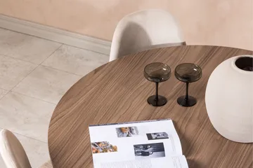 Durango Matgrupp 120 cm Rund med 4 Polar Stolar - Valnöt - Products - Möbler - Bord & matgrupp - Matgrupp