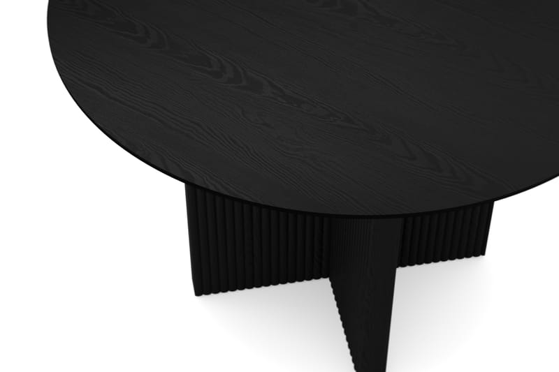 Edda Runt Matbord 110cm Fanér - Svart - Products - Möbler - Bord & matgrupp - Matbord & köksbord