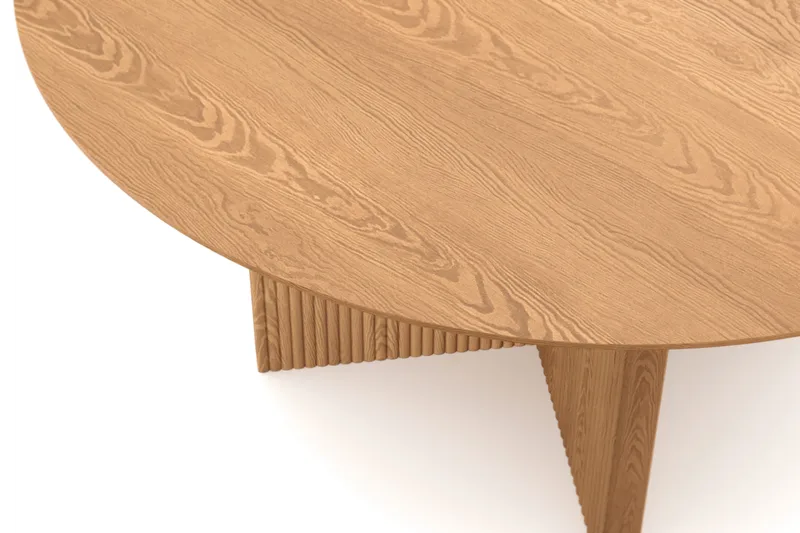 Edda Runt Matbord 150cm Fanér - Ek - Products - Möbler - Bord & matgrupp - Matbord & köksbord