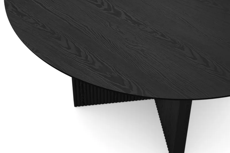 Edda Runt Matbord 150cm Fanér - Svart - Products - Möbler - Bord & matgrupp - Matbord & köksbord