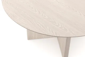 Edda Runt Matbord 150cm Fanér - Vitlaserat - Products - Möbler - Bord & matgrupp - Matbord & köksbord