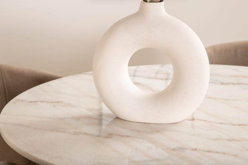 Estelle Matgrupp 106 cm Rund med 4 Berit stolar - Beige - Products - Möbler - Bord & matgrupp - Matgrupp