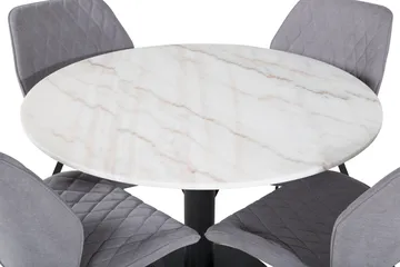 Estelle Matgrupp 106 cm Rund med 4 Gemma stolar - Svart - Products - Möbler - Bord & matgrupp - Matgrupp