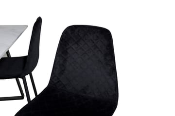 Estelle Matgrupp 140 cm Rektangulär med 4 Polar stolar - Svart - Products - Möbler - Bord & matgrupp - Matgrupp