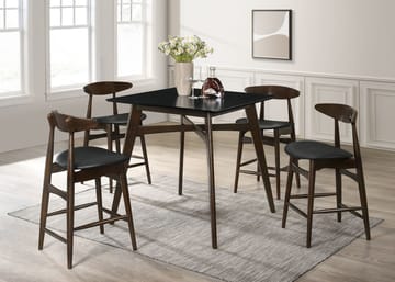 Florence barbord 90x90 cm - Valnöt/svart - Valnöt/Svart - Products - Möbler - Bord & matgrupp - Barbord & ståbord