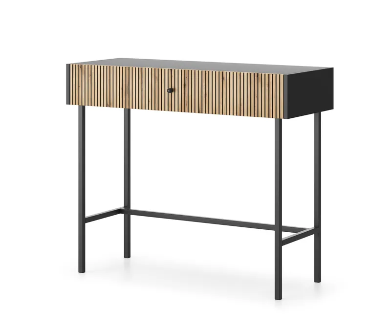 Francisca Sminkbord 93 cm, Svart/Ek