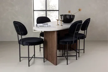 Grönvik Matgrupp 180 cm Oval med 4 Stella Stolar - Mocca - Products - Möbler - Bord & matgrupp - Matgrupp