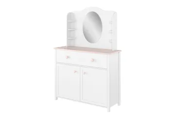 Hilts Sminkbord 110x42 cm - Vit/Rosa - Products - Möbler - Bord & matgrupp - Sminkbord & toalettbord