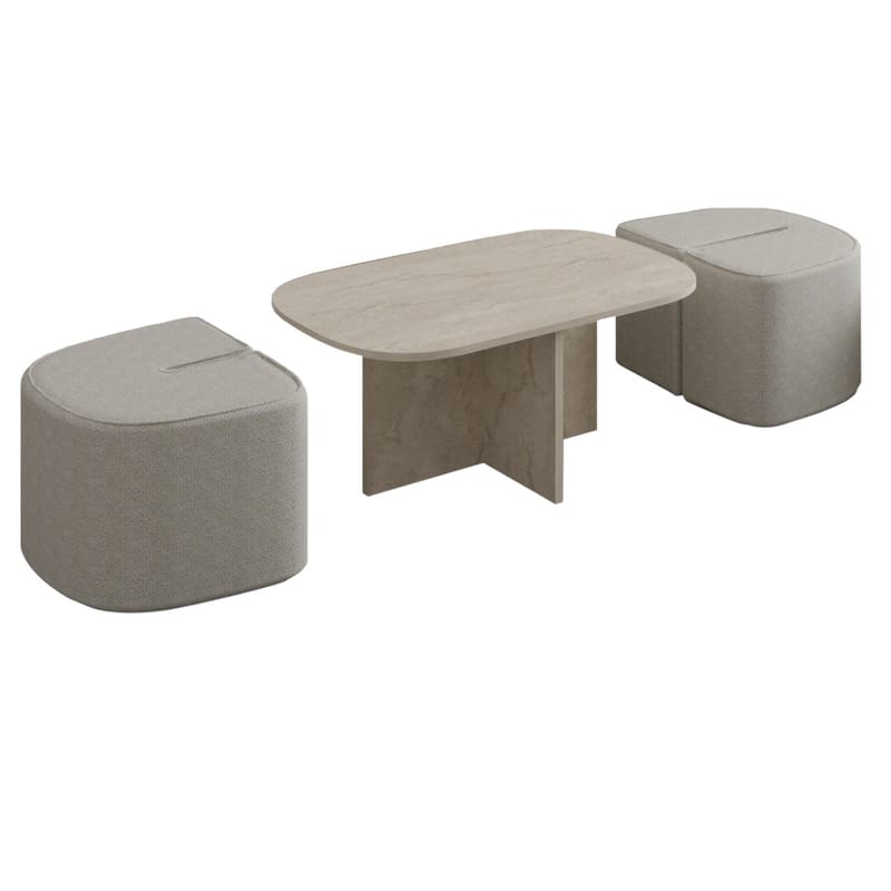 Hu Soffbordsset 90x42,9x45 cm - Travertin - Products - Möbler - Bord & matgrupp - Soffbord