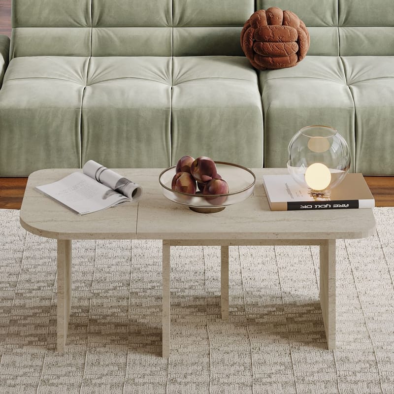 Iris Soffbordsset 90x35x45 cm - Travertin - Products - Möbler - Bord & matgrupp - Soffbord