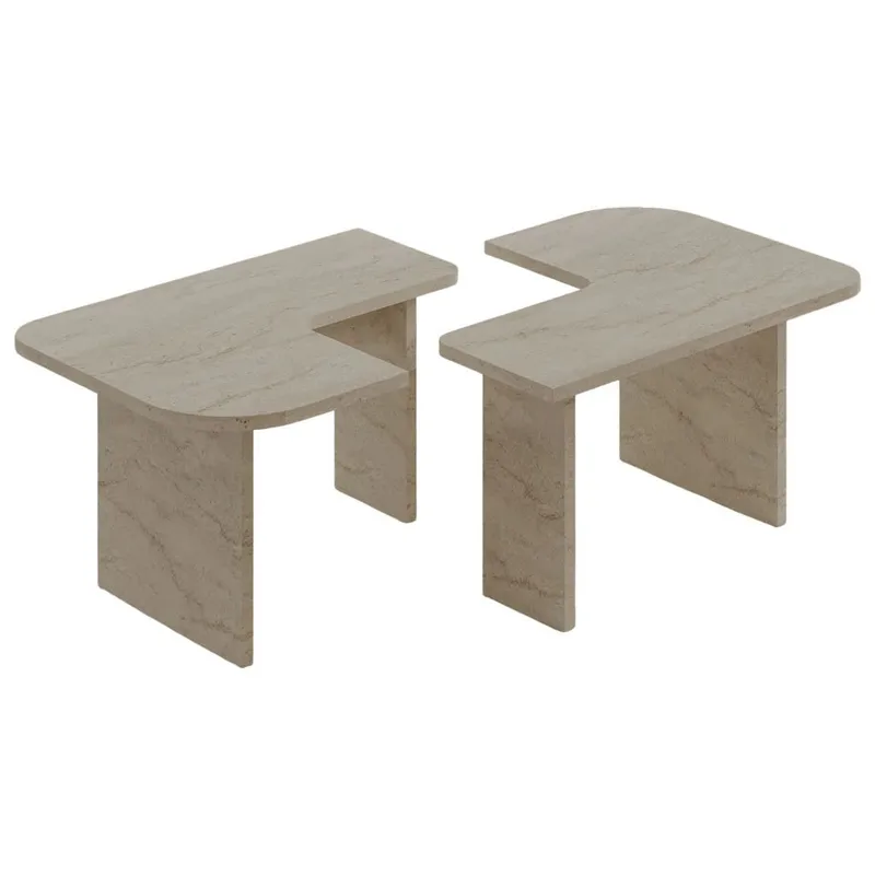 Iris Soffbordsset 90x35x45 cm, Travertin