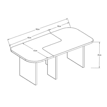 Iris Soffbordsset 90x35x45 cm - Travertin - Products - Möbler - Bord & matgrupp - Soffbord