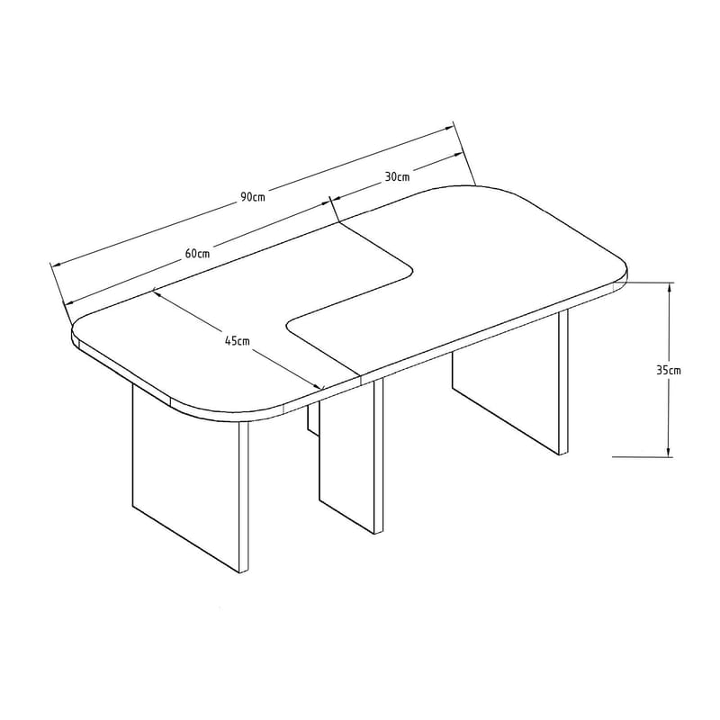 Iris Soffbordsset 90x35x45 cm - Travertin - Products - Möbler - Bord & matgrupp - Soffbord