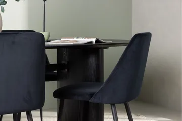 Isolde Matgrupp 180 cm Oval med 4 Night stolar - Svart - Products - Möbler - Bord & matgrupp - Matgrupp