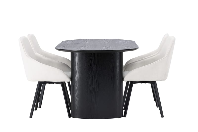 Isolde Matgrupp 180 cm Oval med 4 Rosie stolar - Beige - Products - Möbler - Bord & matgrupp - Matgrupp