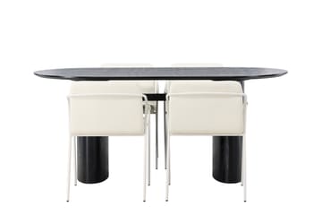 Isolde Matgrupp 180 cm Oval med 4 Tvista stolar - Beige - Products - Möbler - Bord & matgrupp - Matgrupp