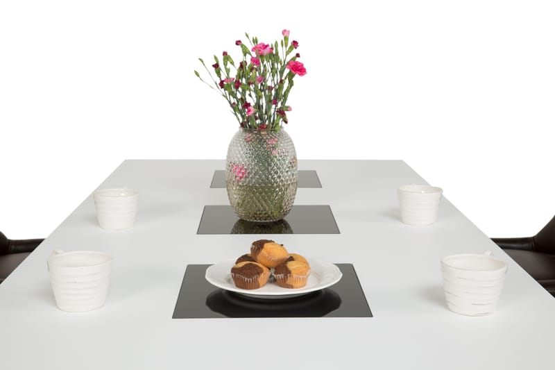 Jasmin Matgrupp 180 cm med 6 Tuva Fåtölj - Vit/Brun PU - Products - Möbler - Bord & matgrupp - Matgrupp