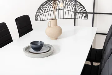 Jimmy Matgrupp 195 cm Rektangulär med 6 Windu Lyx stolar - Svart - Products - Möbler - Bord & matgrupp - Matgrupp