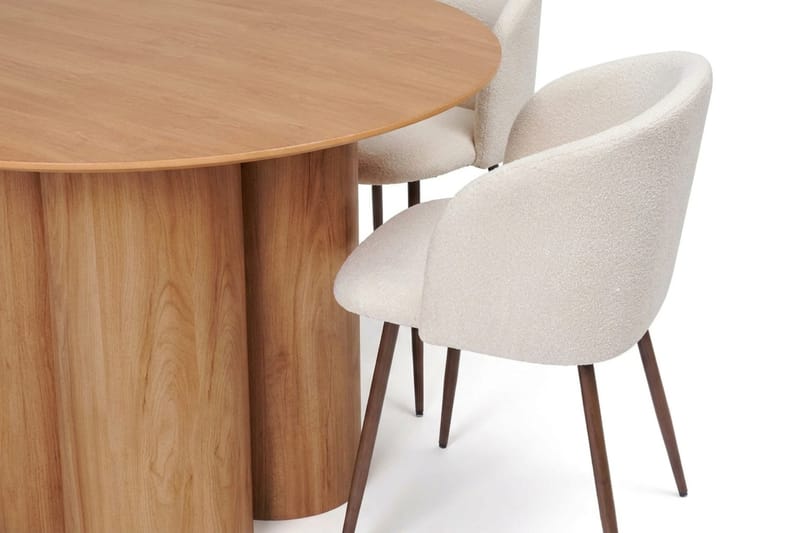 Juno Matgrupp runt 110 cm Ek med 4 Greya Matstolar - Ek - Products - Möbler - Bord & matgrupp - Matgrupp