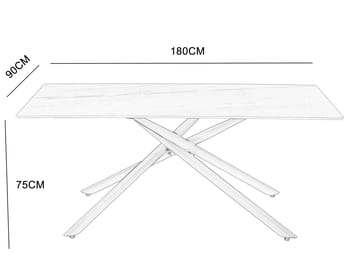 Jupiter matbord i sintrad sten - 180x90 cm - Grå betong - Grå betong - Products - Möbler - Bord & matgrupp - Matbord & köksbord