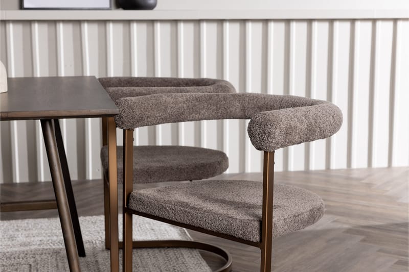 Kaseidon Matgrupp 120 cm Rektangulär med 4 Morning stolar - Brun - Products - Möbler - Bord & matgrupp - Matgrupp