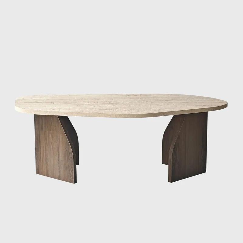 Berriaren Skrivbord 100x35x60 cm, Travertine Walnut