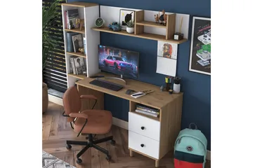 Eireann Skrivbord 50x120 cm - Valnöt/Vit - Products - Möbler - Bord & matgrupp - Kontorsbord - Datorbord