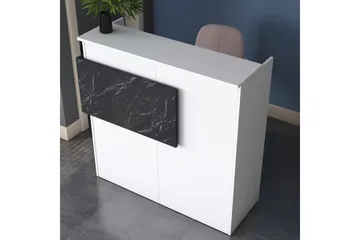 Naruto Skrivbord 110 cm - Marmor/Vit - Products - Möbler - Bord & matgrupp - Kontorsbord - Datorbord