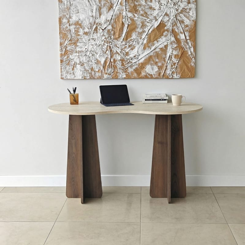Soryn Skrivbord 120x75x60 cm - Travertine Walnut - Products - Möbler - Bord & matgrupp - Kontorsbord - Datorbord