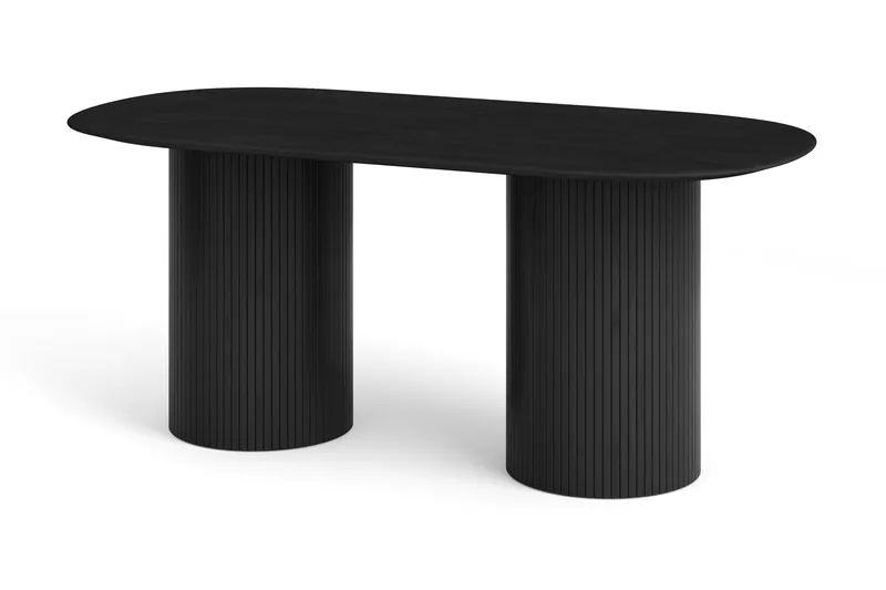 Kopparbo Matbord Oval 180x90 cm Fanér, Svart
