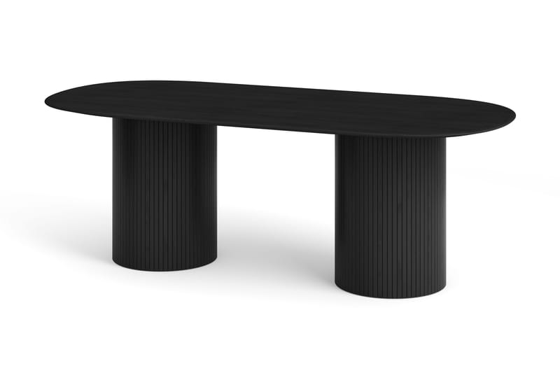 Kopparbo Matbord Oval 220x100 cm Fanér, Svart