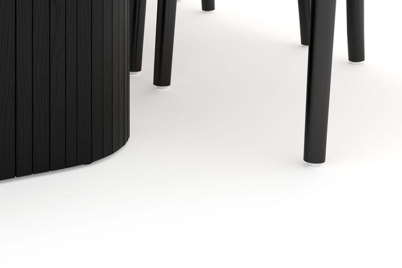 Kopparbo Matgrupp 160 cm med 6 Dastoori Matstolar - Svart - Products - Möbler - Bord & matgrupp - Matgrupp