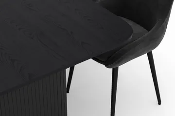 Kopparbo Matgrupp 200-206cm med 6 Alsarp Matstolar - Svart - Products - Möbler - Bord & matgrupp - Matgrupp