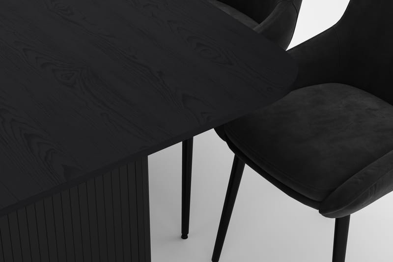 Kopparbo Matgrupp 200-206cm med 8 Alsarp Matstolar - Svart - Products - Möbler - Bord & matgrupp - Matgrupp