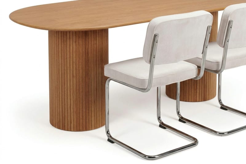 Kopparbo Matgrupp oval 180 cm Ek med 6 Milva Matstolar - Ek - Products - Möbler - Bord & matgrupp - Matgrupp